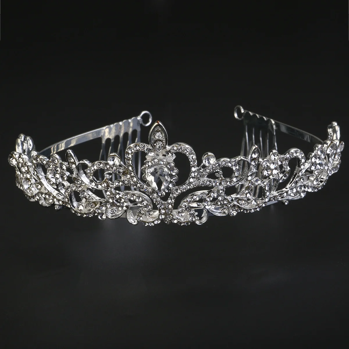 

Wedding Crown Elegant Rhinestone Bridal Jewelry Set Tiara Necklace Earrings for Weddings Engagements Parties Wedding Crown
