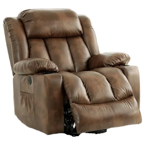 Factory Direct Power Lift Recliner Chair Elderly Massage Heat Breathable Leather 2 Cup Holders USB Ports Electric Support Remote
