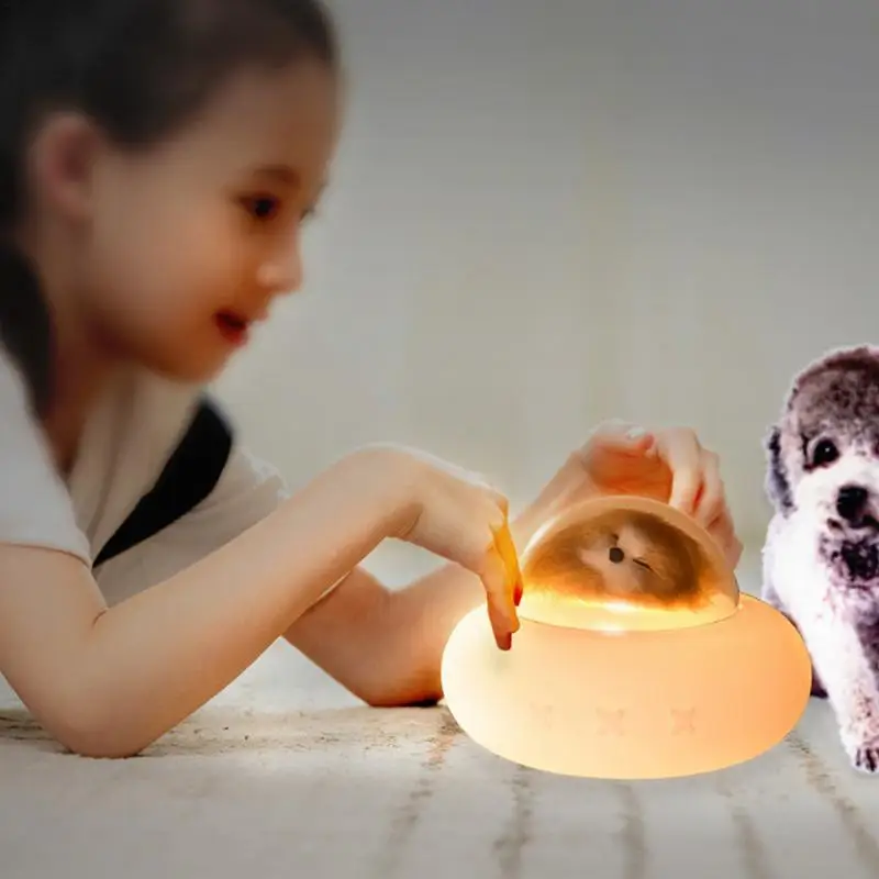 Spaceship Led Night Light Pet Spaceship 7-Color Silicone Bedside Lamp Cute Night Light Kids Bedside Lamp For Toddler Baby Girls