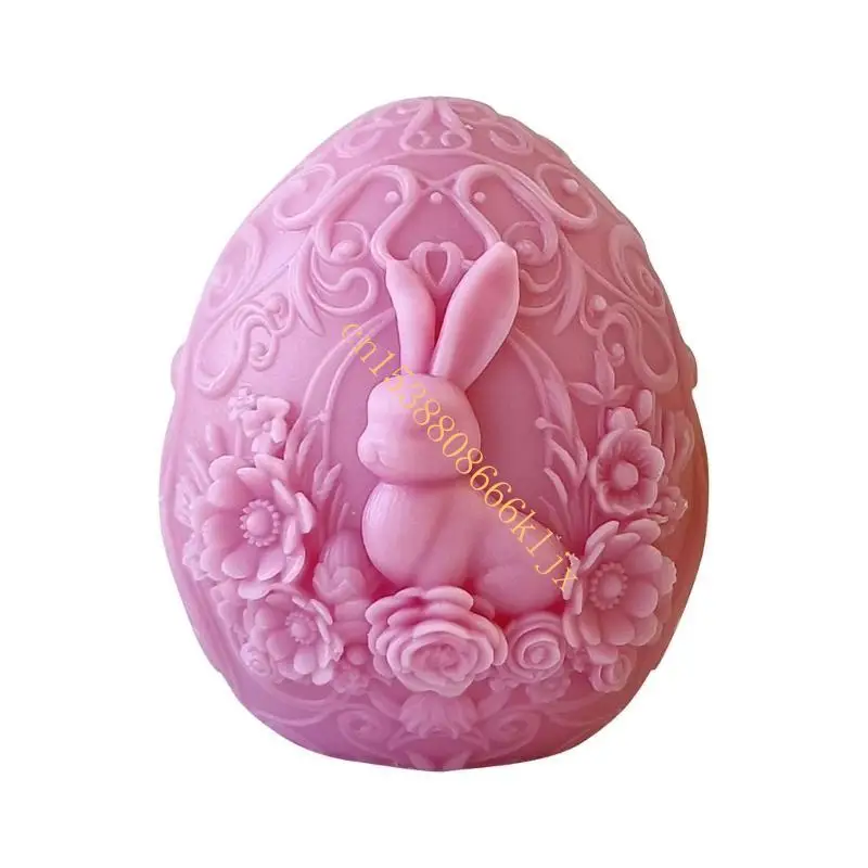 

Sturdy Silicone Mold For Crafting Easter Themed Rabbit Eggs Scented 066C