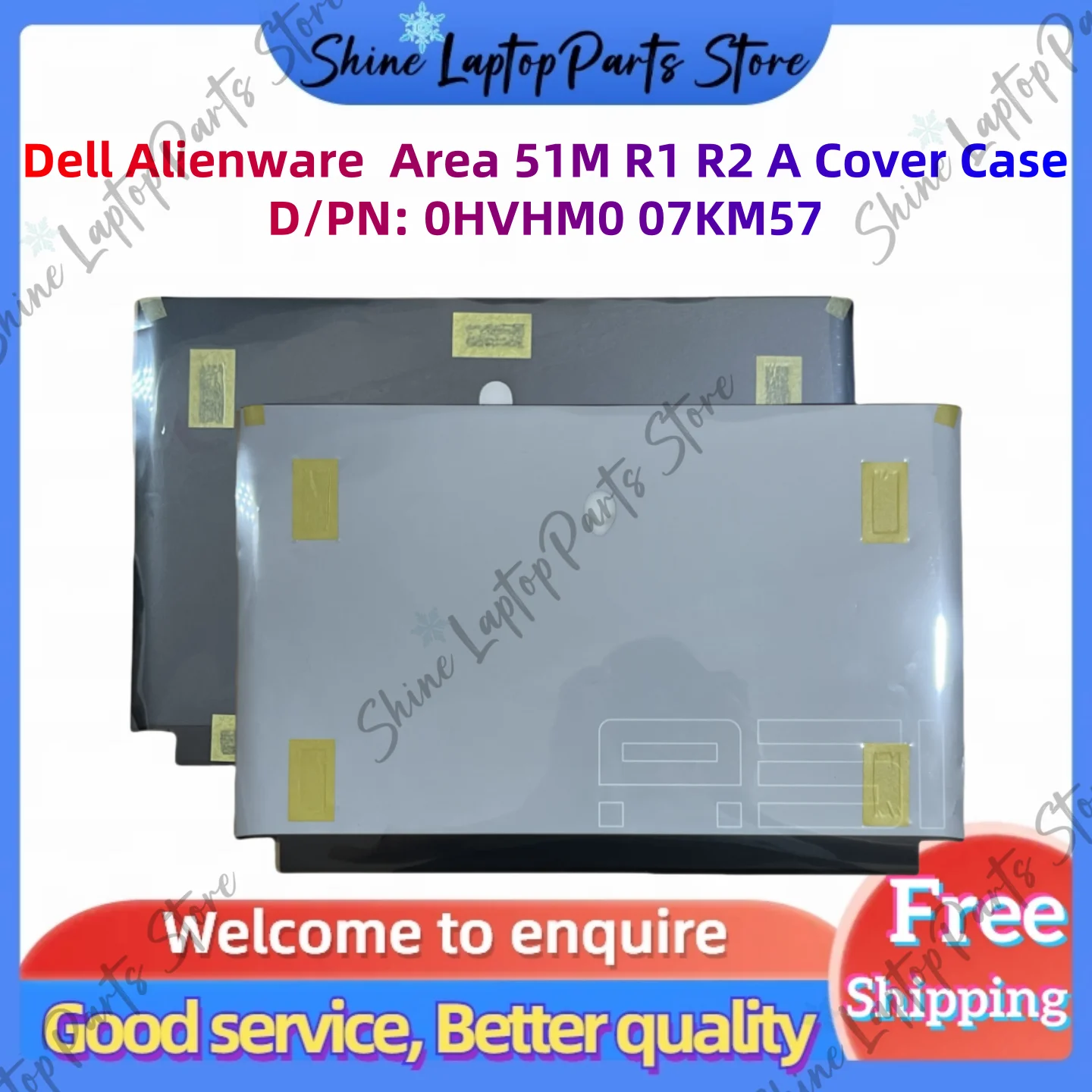 

For Dell Alienware Area 51M R1 R2 A Cover Case Lcd Back Cover Case 0HVHM0 07KM57