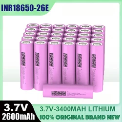 INR 2600mAh 3.7V INR18650 26E Li-ion Rechargeable Batteries Used for power bank small fan bateria 18650 recargable