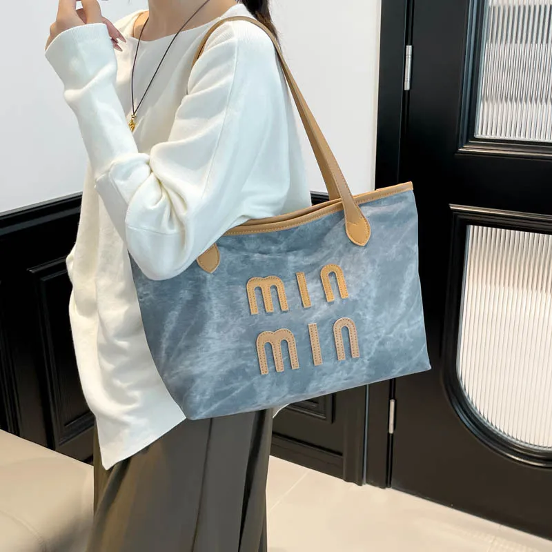 

Осень-зима 2025: винтажная большая сумка для женщин, большая вместительная сумка на плечо с верхней ручкой, текстурированная кожаная сумка через плечо