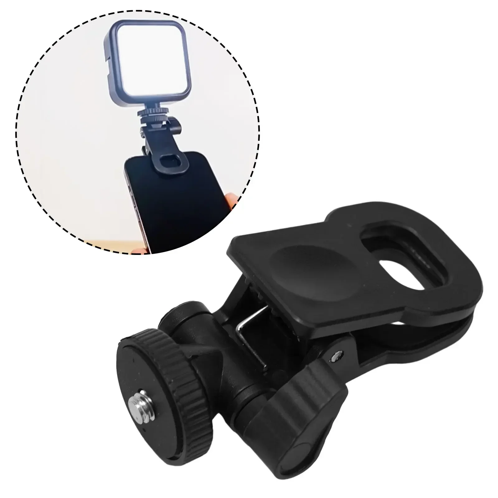 Mini Selfie Fill Light Clip 1/4 Interface For Holding Photography Accessories Fill Light Clamp Flash Holder For Mobile Phones