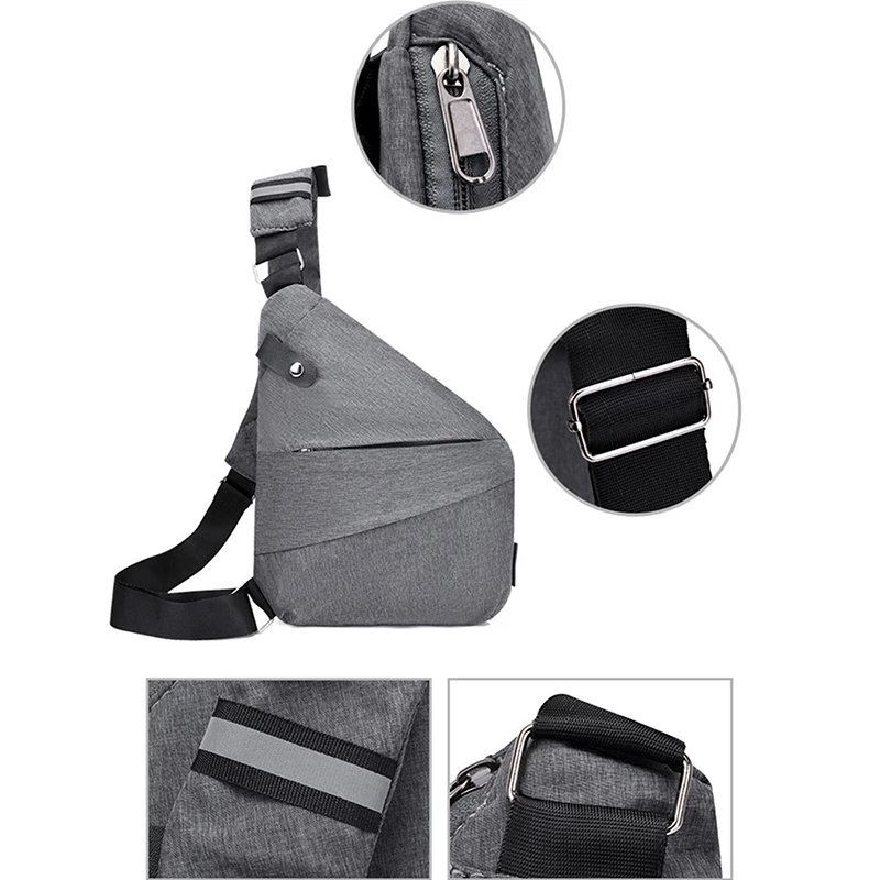 Multifunction Chest Bags Anti Theft Crossobdy Bags for Men Waterproof Male Cross Body Messenger Bag Digital Storage Bag