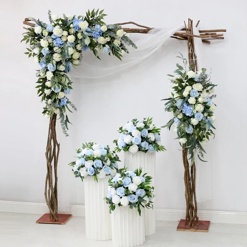 

Artificial Flower Greenery Row Outdoor Wedding Decoration Hang Flower Row Floral Arrangement Decor Table Centerpiece Flower Ball