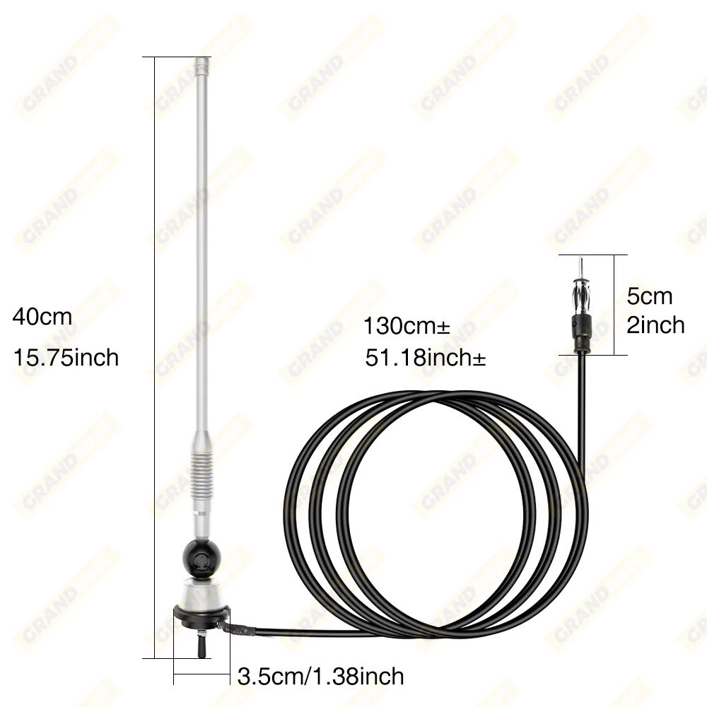 Universelle Marine-Radioantenne AM/FM für Golfwagen, ATV, UTV, Wohnmobil, LKW, Bagger, Traktor, Wohnmobil, Yacht, wasserdicht, flexibles Signal – Detail 13