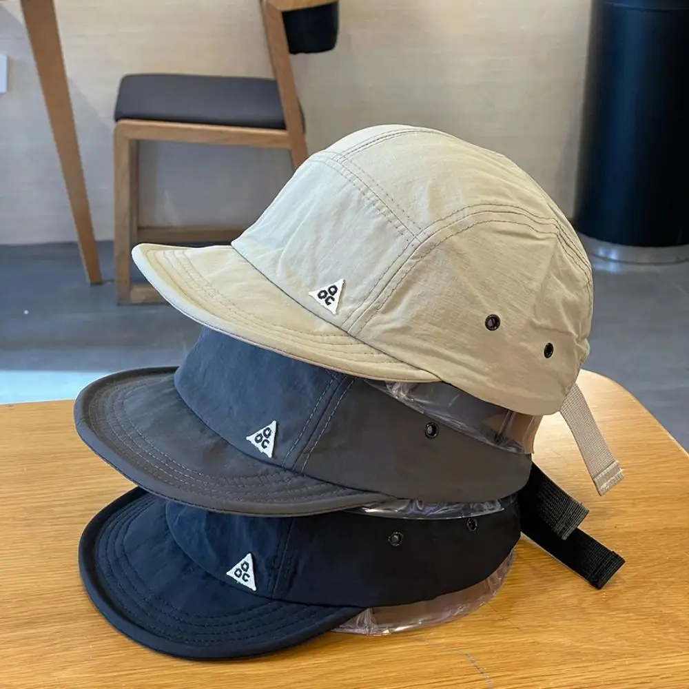 Retro Short Brim Camping Hat Quick-Dry Soft Sun Hats Adjustable Baseball Cap Spring Summer