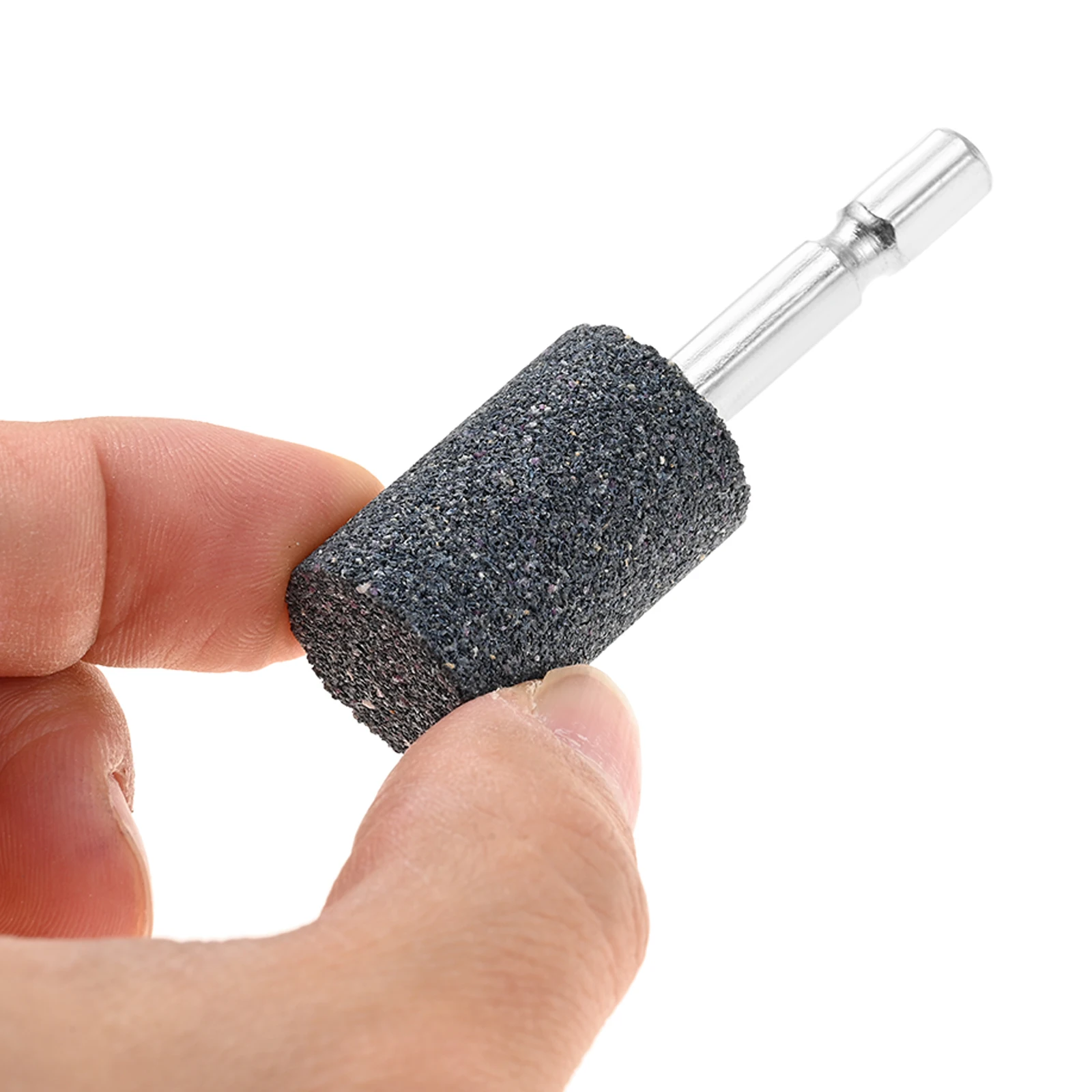 10개 실린더 모양 회전 연마석 - 1/4'' 육각 샹크 연마석 알루미늄 산화물 연마 비트(크기: 20mm)