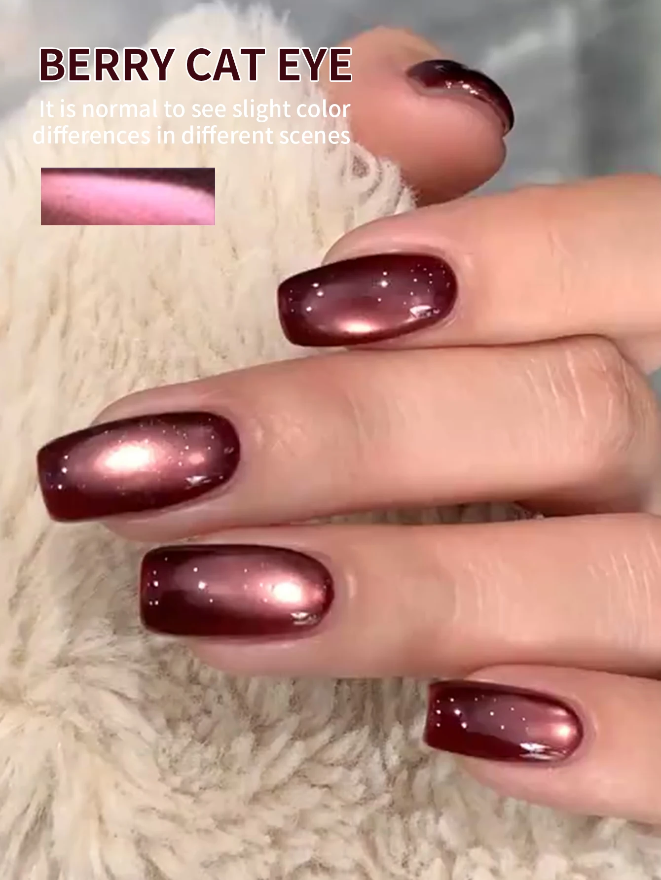 15 ml Berry Cat Eye Gel-Nagellack, UV-LED-Härtung, langwirksames, schnell trocknendes Nail-Art-Gel – ideales Geschenk für Frauen für den Frühling
