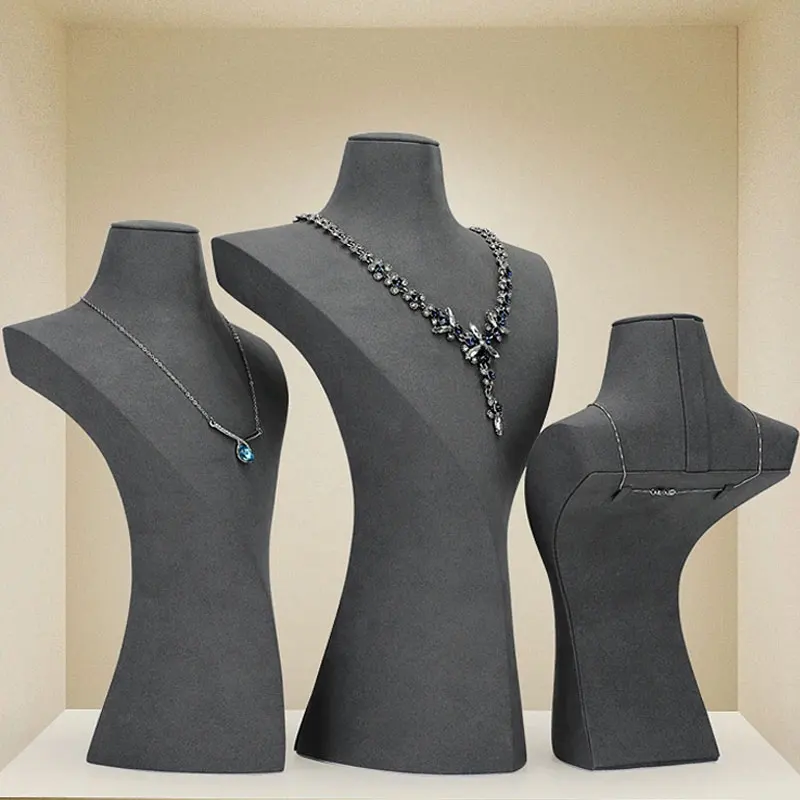 Necklace display rack high-end portrait model neck necklace display rack high-end neck necklace jewelry display props