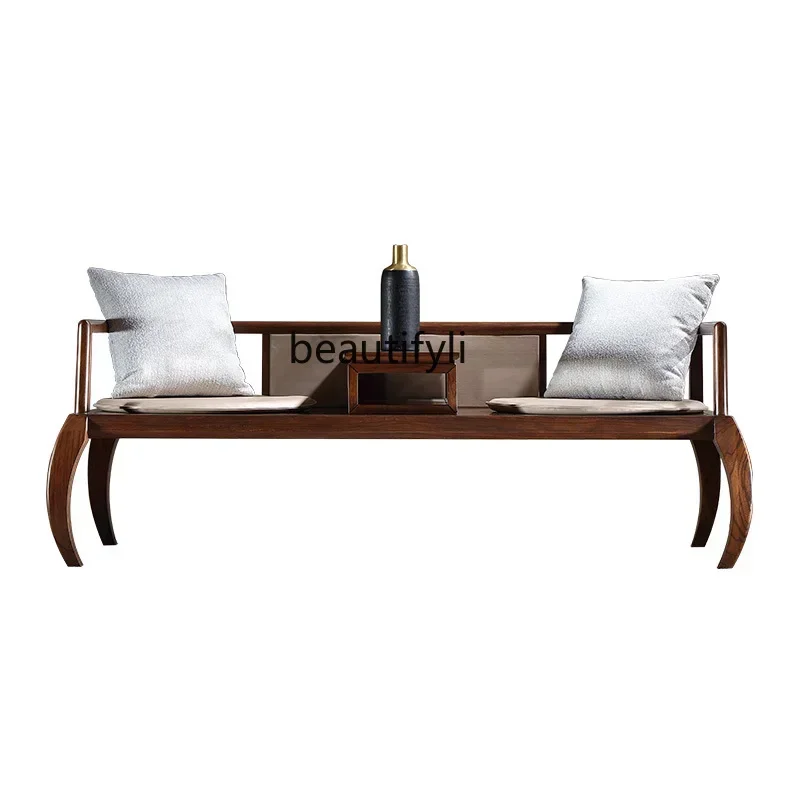 

New Chinese-style all-solid wood Arhat bed Ming and Qing antique ebony winter and summer double sofa couch