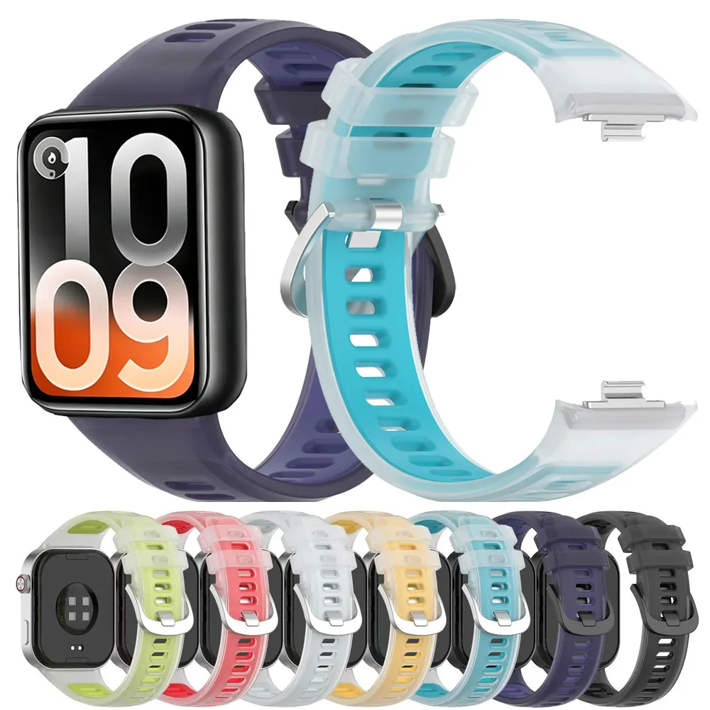Jelly-Farb-Silikonarmband für Xiaomi Mi Band 10 Pro 9 8 Pro, durchscheinendes Armband für Redmi Watch 6 5 4 Zubehör
