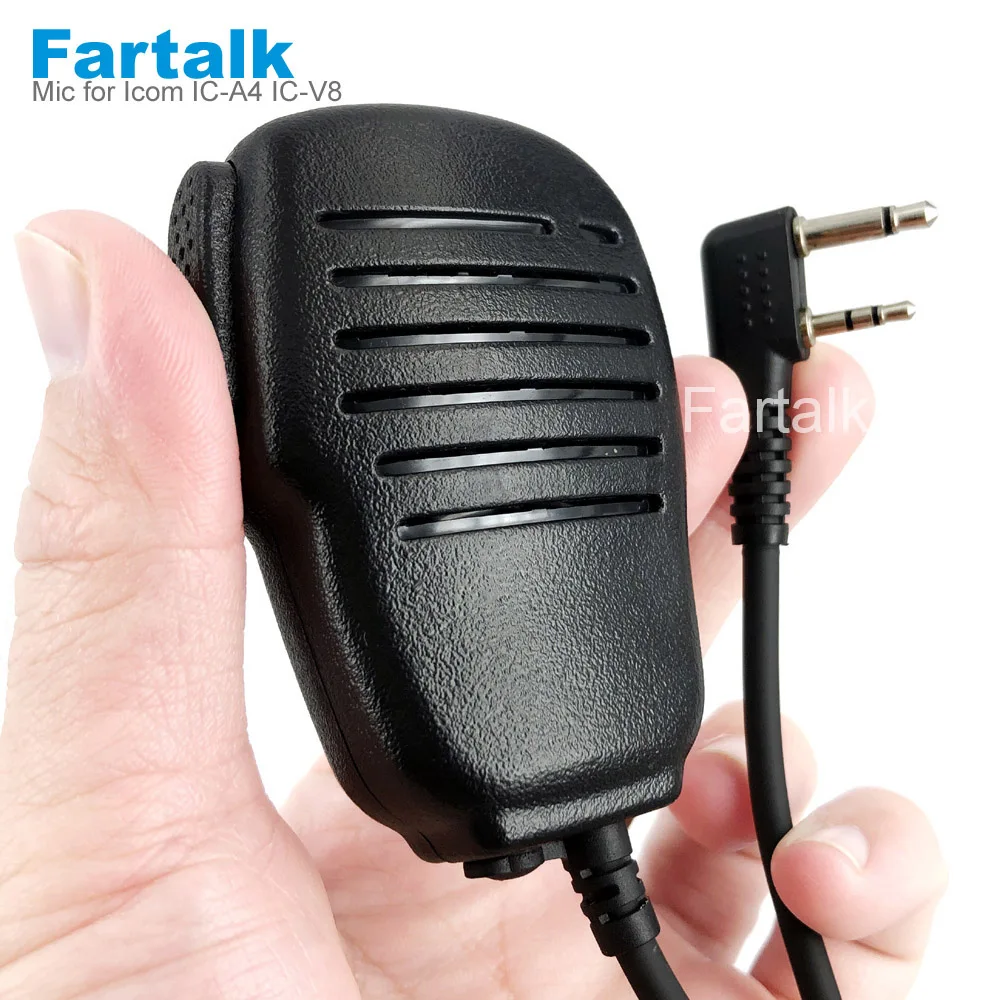 Micrófono de altavoz de mano para Icom IC-A4, Radio bidireccional, walkie-talkie, A5, A6, A24, A14, F4, V8, V80, V82