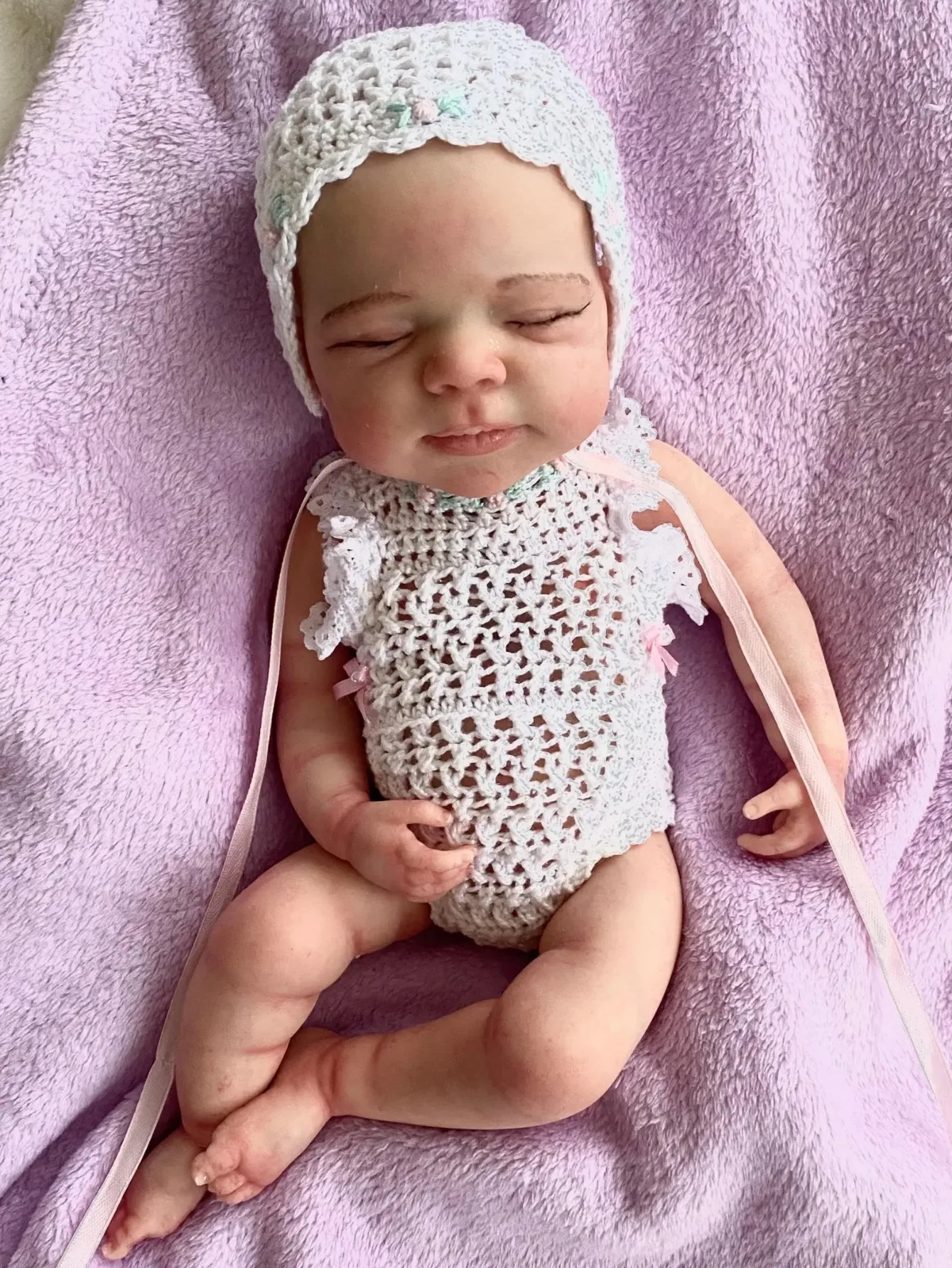 6 Inch Soft Silicone Reborn Doll Girl Pascale Lifelike Newborn Baby Cute Doll For Children Birthday Gifts（No bears toy.）