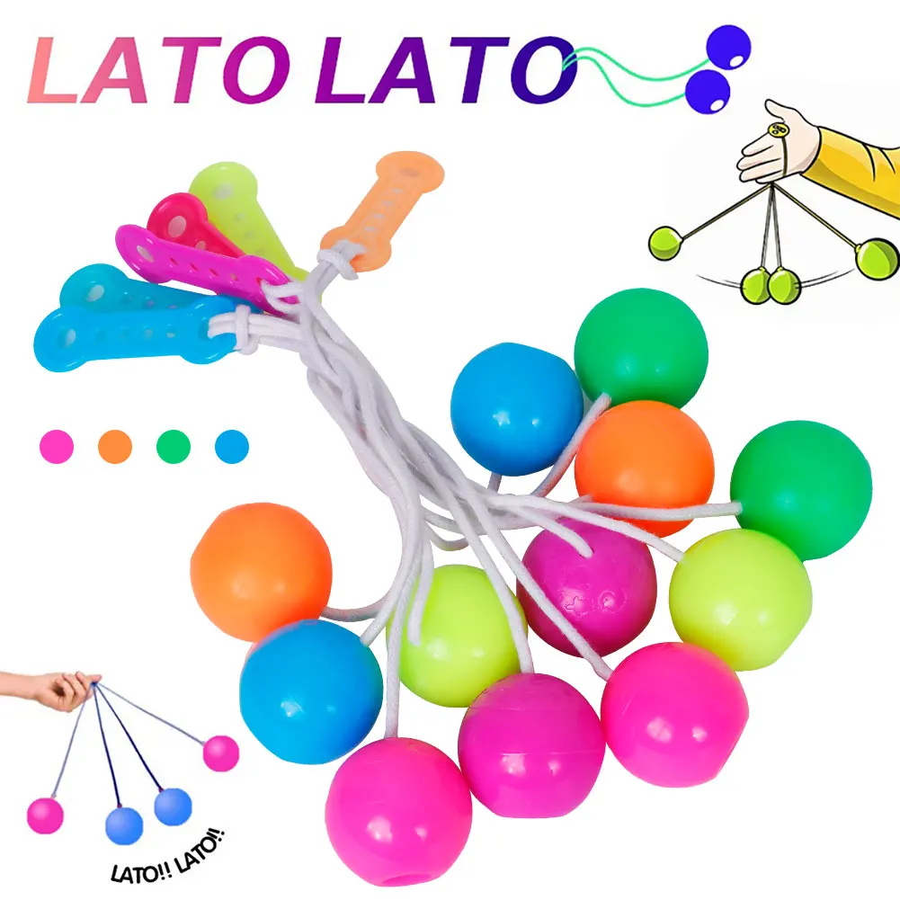 1PC LED Matic Old School Toys Latto Toy Click Clack Ball Bump Balls Glow In The Dark Clackers Decompression Pro-clackers Ball