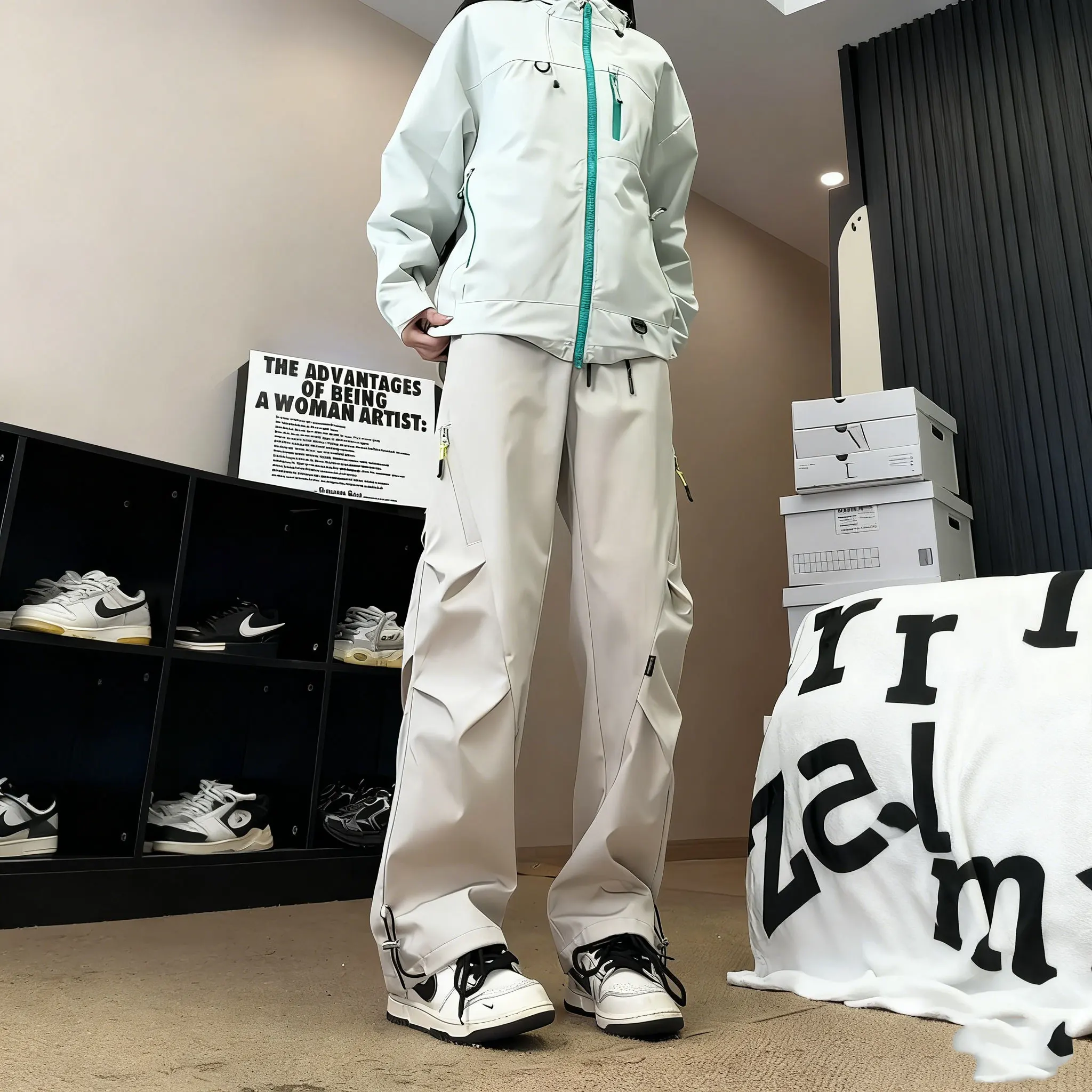 

2025 удобные дорожные универсальные и минималистичные брюки для самосовершенствования, мужские и женские осенние ветрозащитные и водонепроницаемые уличные брюки