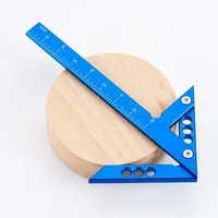 Center Finder Woodworking Square 45/90 Degree Right Angle Line Gauge Aluminum Precision Carpenter Ruler Measuring Scribe Tool