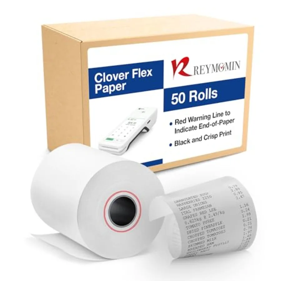 

Бумага для чеков 2 1/4'' x 48 GSM, совместимая с POS-терминалами C1, C3, C405 и C406 - Материал без BPA