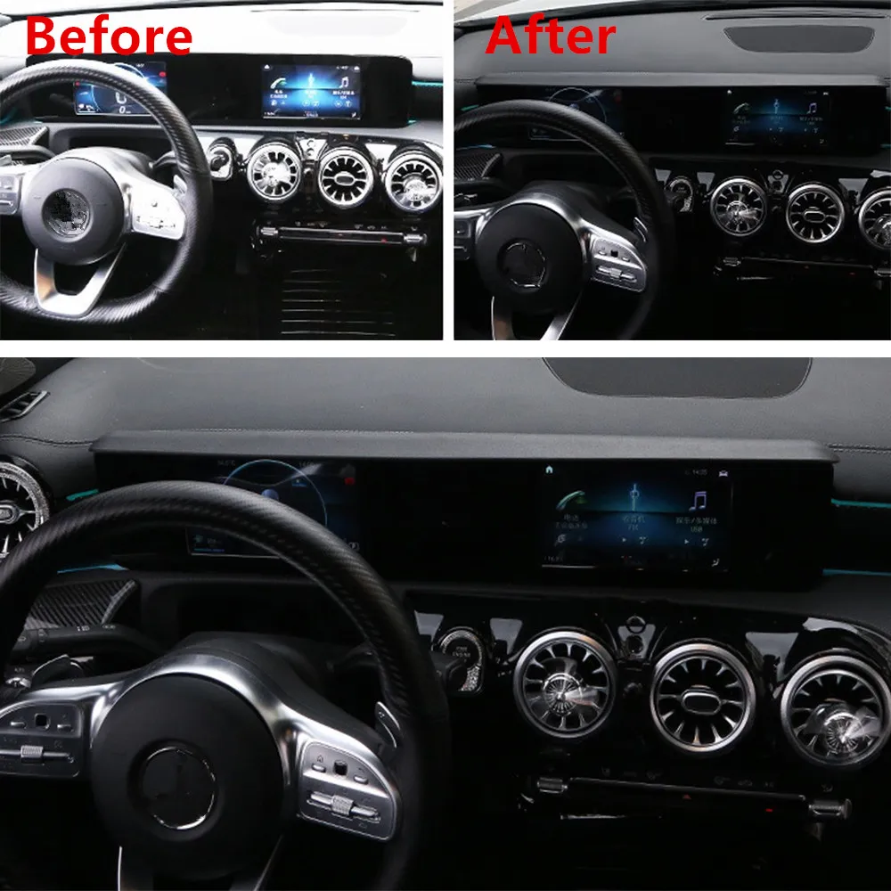 Car Dashboard Meter GPS Screen Sun Visor Sunshade Cover Trim Sticker for Mercedes Benz GLB GLA CLA B200 A180 A200L 2020 2021