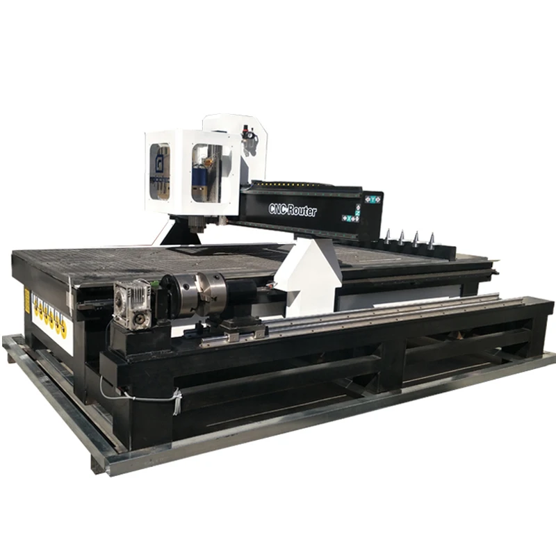 Heavy Duty  ATC 4 Axis 1325 2030 ATC CNC Router With Rotary/Linear Tools Automatic Changer Cabinet Door Milling Cutter Machine