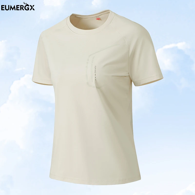 JNLN Kurzarm-T-Shirt für Damen, Outdoor, schnell trocknend, funktionelles, cooles T-Shirt, Wandern, Camping, Klettern, Trekking, Kurzarm-T-Shirt