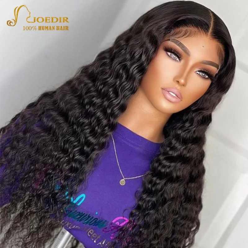 

Joedir Deep Wave Lace Front Wig Human Hair Wigs For Black Women Curly Brazilian Remy Hair Wigs Glueless Water Wave Part Lace Wig