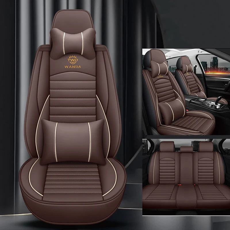 

Leather Car Seat Covers For Hyundai I20 Creta Sonata Accent Solaris Niro Mercedes W211 W204 EQE Auto Interior Styling Waterproof