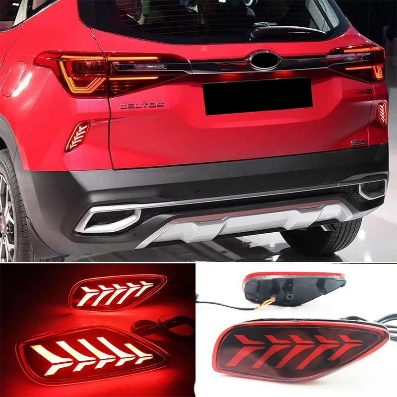 

Светодиодные стоп-сигналы заднего бампера, указатели поворота заднего бампера. Подходит для моделей Kia Seltos с 2019 по 2021 год.