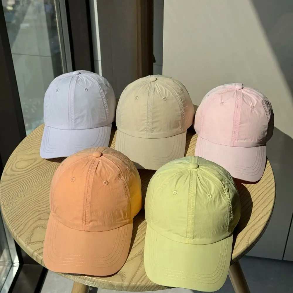 بسيطة الكورية نمط التجفيف السريع قبعة بيسبول بلون القطن بلون قبعة الشمس أنيمي قبعة بيسبول بلغت ذروتها قبعة في الهواء الطلق