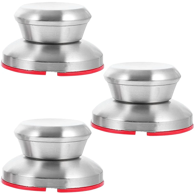 Universal Handle Knobs For Pans, Pots, Scald Protection, Replacement Lids Made Of Stainless Steel, 3 Pieces