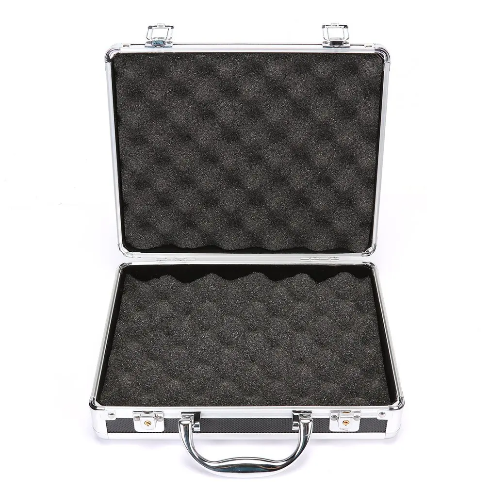 28CM Portable Aluminum Tool Box Safety equipment Toolbox Instrument box Storage Case Suitcase Impact Resistant Case With Sponge