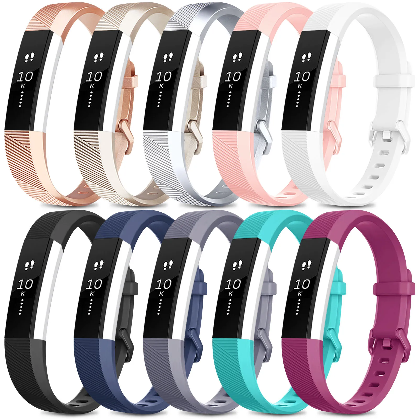 حزام سيليكون لسوار المعصم Fitbit Alta HR، سوار ساعة قابل للتعديل لملحقات الساعة الذكية Fibit Alta HR #2