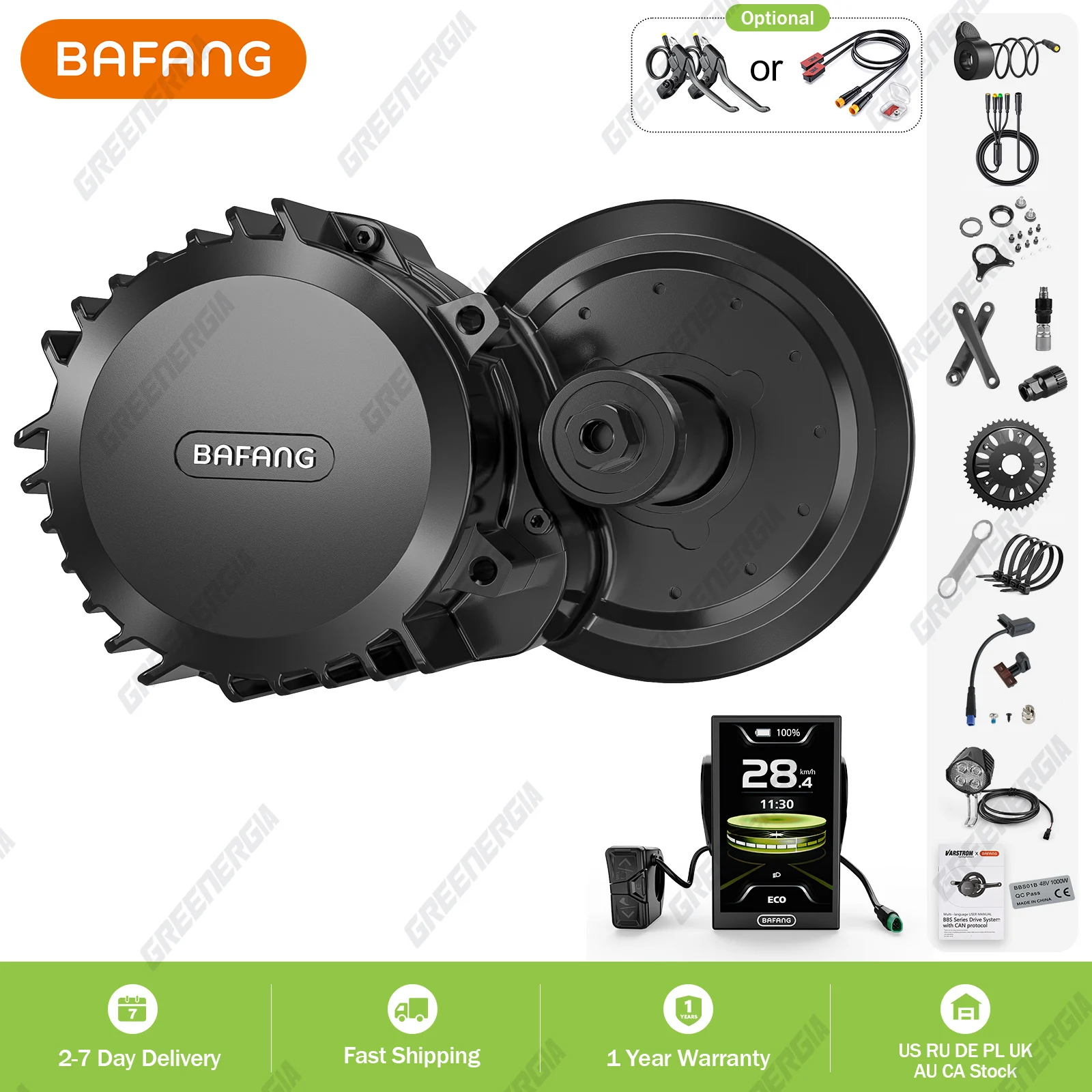 

BAFANG 1000 Вт 750 Вт 500 Вт 350 Вт 250 Вт Комплект двигателя среднего привода Ebike BBSHD BBS03 BBS02B BBS02 BBS01B BBS01 Комплект для переоборудования электрического велосипеда