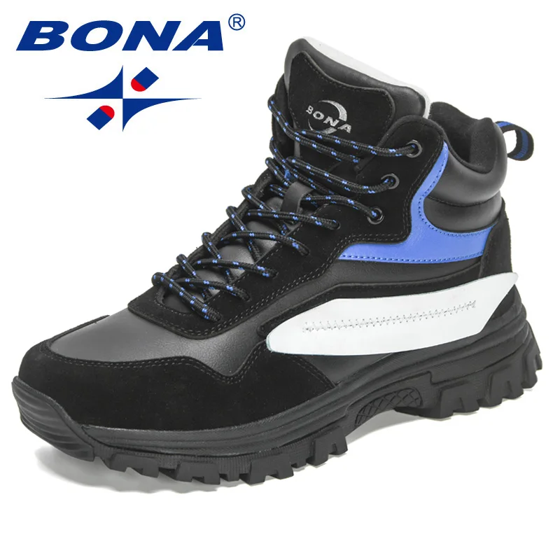 BONA 2022 New Designers Classics Hiking Boots Men Winter Outdoor Non Slip Fashion Footwear Man Outdoor Work Ankle Boots Male