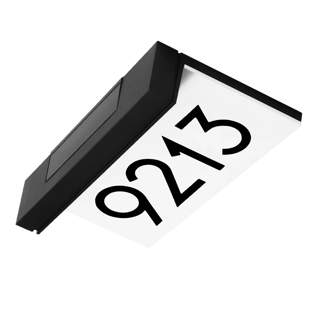 

Garden Door Light House Numbers Solar Powered Wall Doorplate Lamp Outdoor Address Sign for Outside