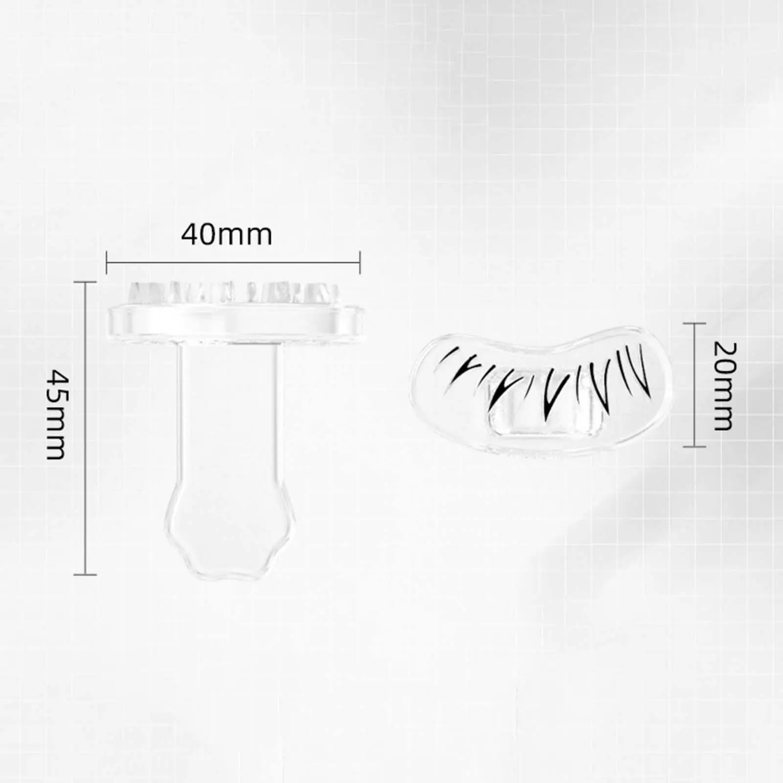 2Pcs Lazy Quick Makeup under Eyelash Template Faux False Eyelash Eyeliner Stamp