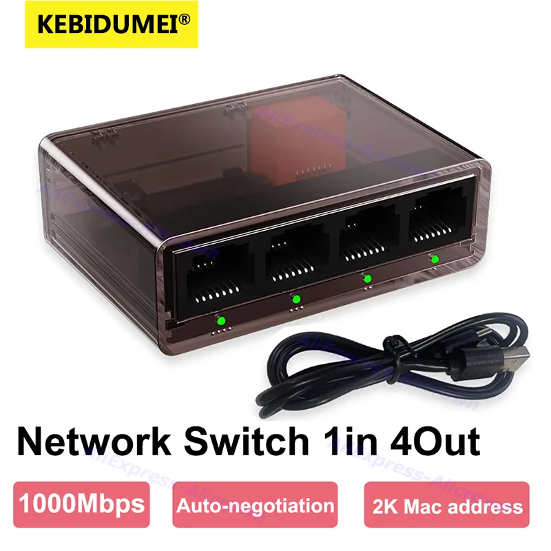 1gbps ethernet switch rj45 lan mini expansão de rede 4 portas todos os gigabit para roteador pc tv divisor completo/meio duplex ethernet