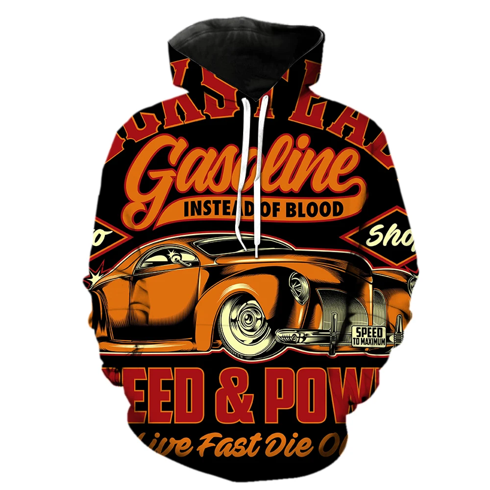 

Vintage Cartoon Car Men's Hoodies Casual Unisex Spring Fashion Tops Sweatshirts With Hood Jackets Long Sleeve Pullover Funny