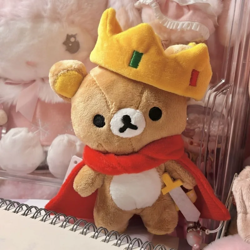 Llavero Rilakkuma, disfraz de Rey, sombrero, almohada y artículos de merchandising — Regalo de cumpleaños/festivo para novia