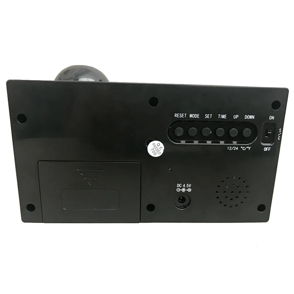 

Led Digital Projection Clock Alarm 12/24 Hour Display Wall Ceiling Operated Adjustable Angle Snooze
