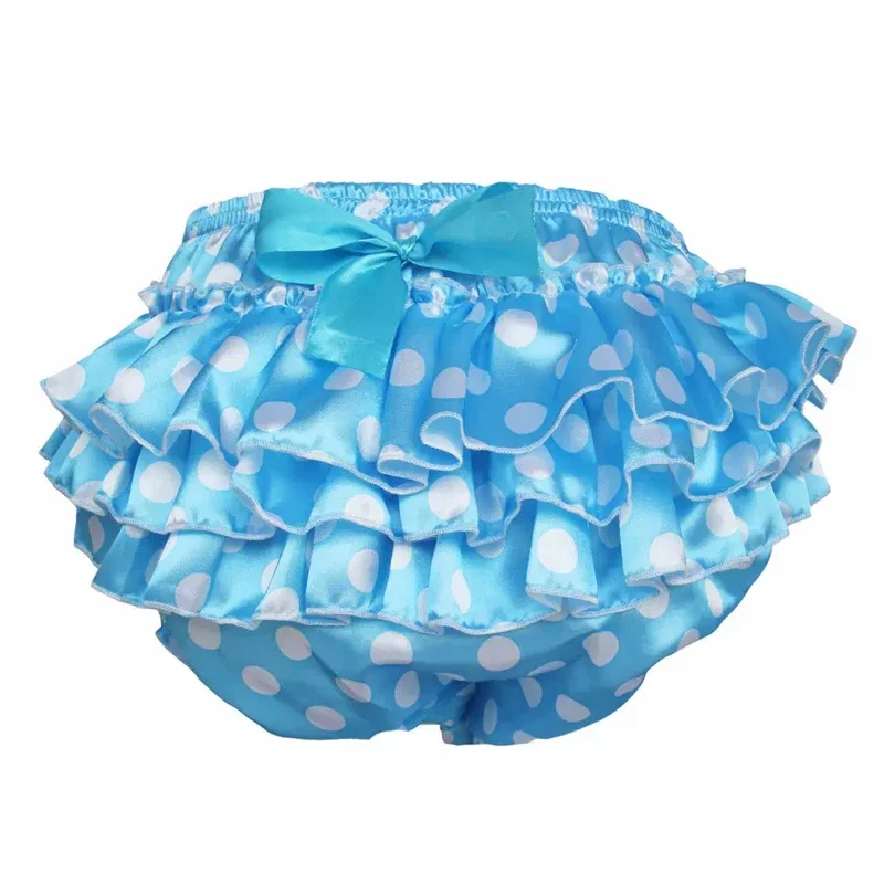ABDL adulto bambino pieghettato pizzo Bowknot seta PVC mutande di plastica doppio strato morbido silenzioso a prova di perdite Sexy mutandine per