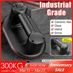 300KG Load Industrial Grade Electric Vacuum Suction Cup Heavy Duty Vacuum Lifter for Granite Tile Glass Stone 4000mAh Battery