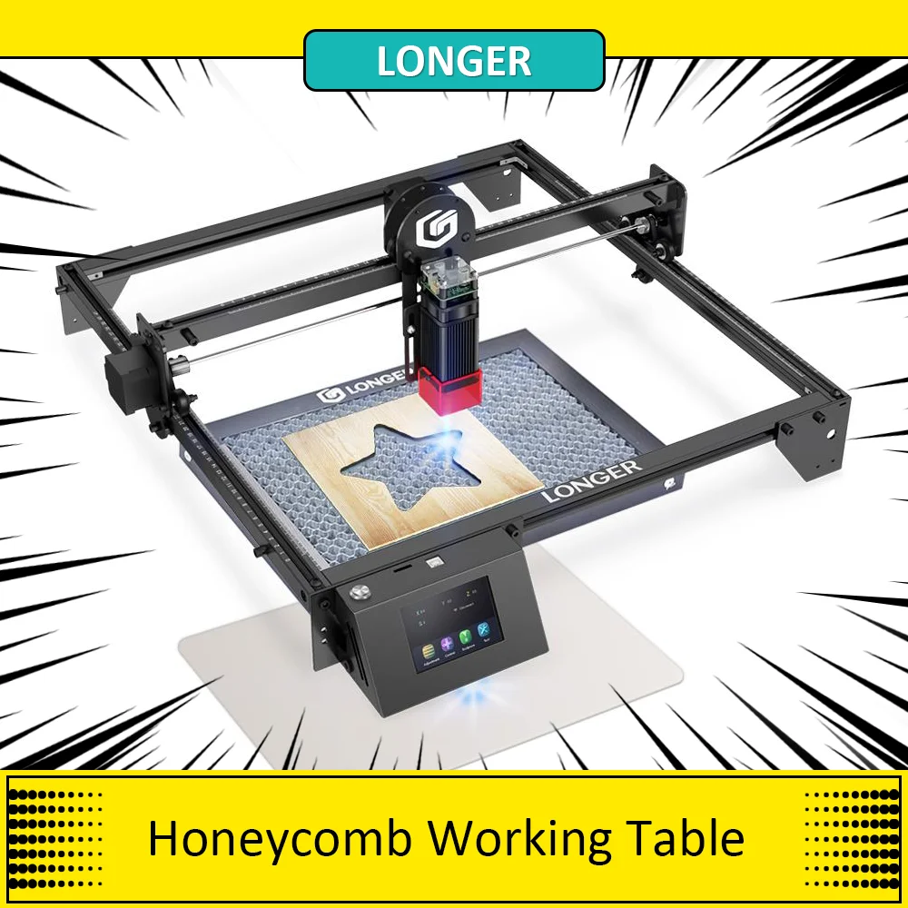 LONGER Honeycomb Working Table 300mm*200mm,9mm Aperture Size, Made of Iron And Aluminum Suitable for Most Laser Engraver