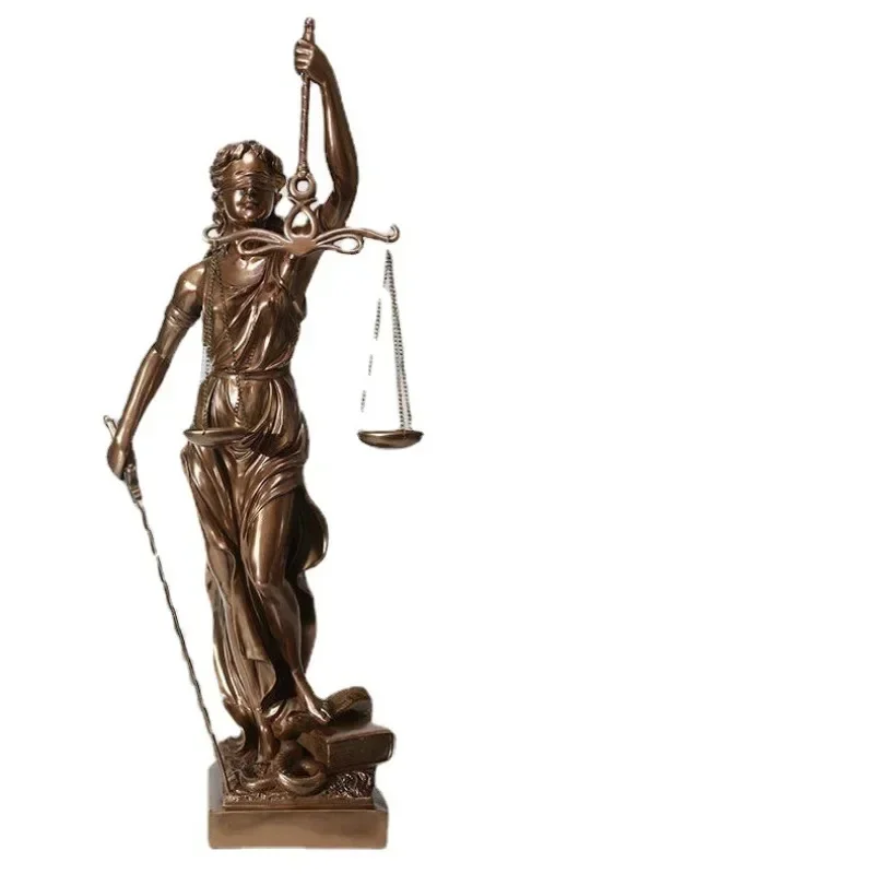 

Vintage Greek Goddess of Justice Art Sculpture Figure, Fair and Justice Angel Resin Statue Office Desktop Home Decor Accessories