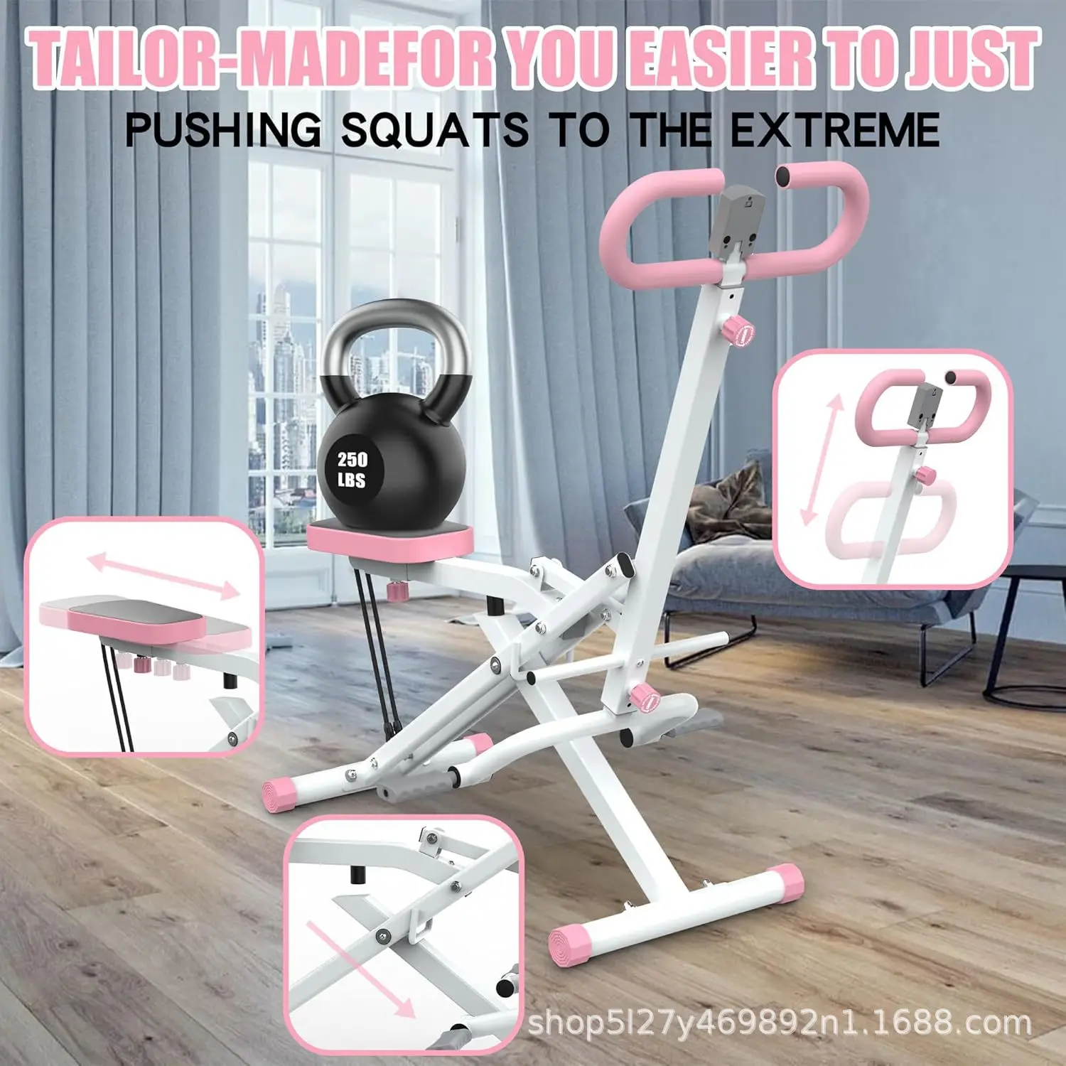 High Quality Squat Assist Trainer Adjustable Horse Riding Roman Chair Sit up Horse Squat Total Crunch Machine