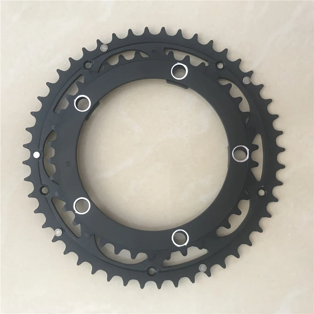 130 BCD Chainring Road Bike 48T 38T Double Speed Bicycle Chainwheel 5 Blots Folding Crankset Chain Wheel Alloy 3/32