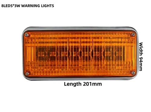 Imagen 1 del producto 2 uds 24W Led coche de emergencia todo alrededor luz de advertencia camión de bomberos luz de advertencia luz de policía ambulancia lámpara de emergencia, impermeable