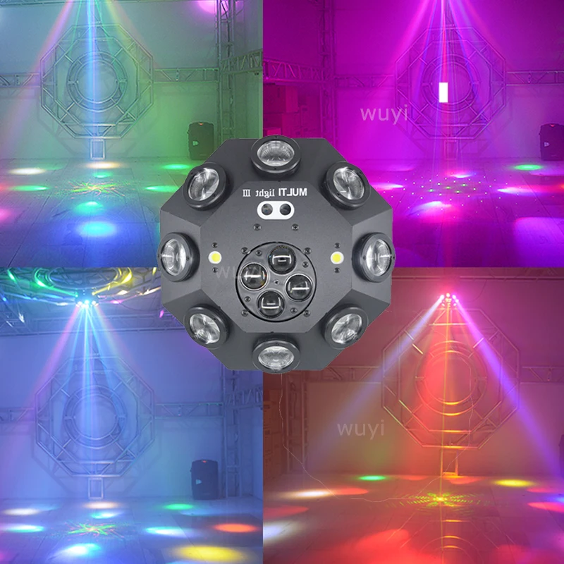 Party Light Red Green Laser Multifunctional Disco Lighting with Strobe Beam Voice-Activated DMX Control for DJ Ktv Bar Club