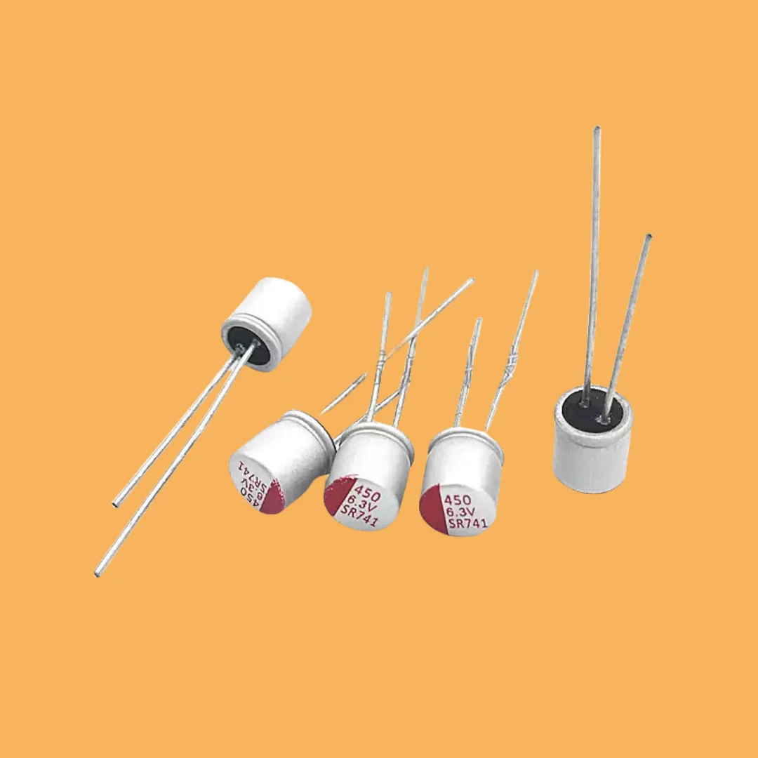 50PCS/ Solid state capacitor 6.3V450UF 6.3V 450UF volume 6X7 in-line solid state electrolysis new in stock
